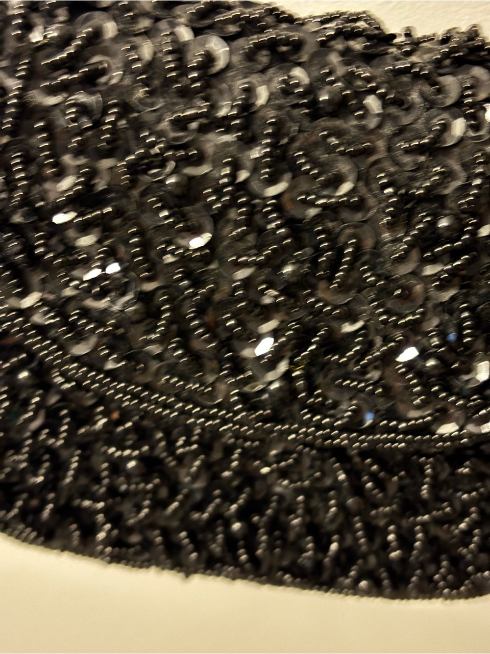 Beaded Mini Flap Crossbody Bag - Black - Picture 4 of 5